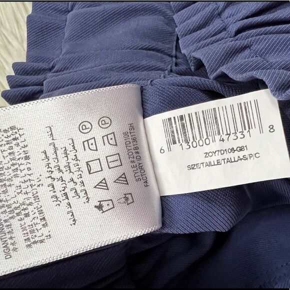 BCBG MaxAzria Navy Blue Tencil Paperbag Shorts Small - Picture 8 of 8